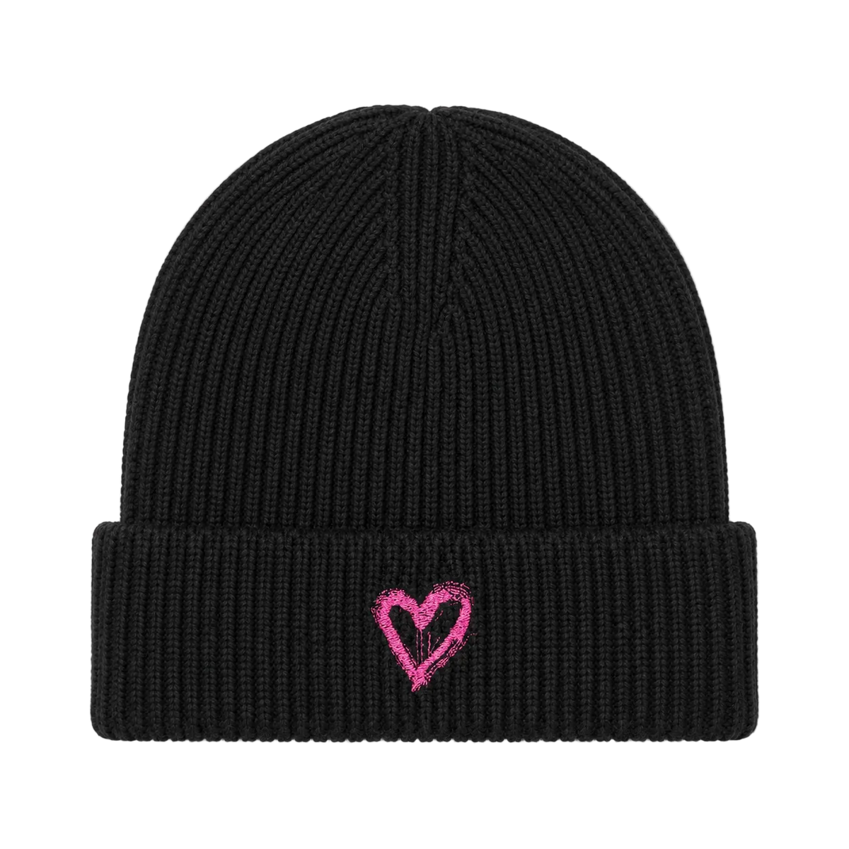 Bonnet brodé coeur