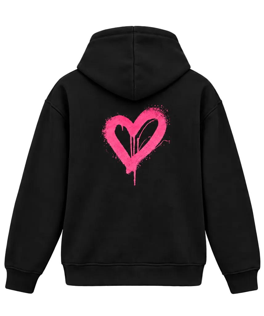 Hoodie Noir Cœur